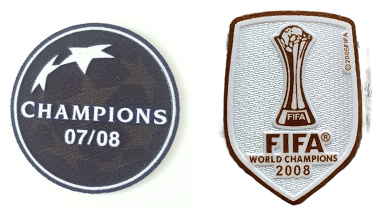 2007/08 UCL Champion & 2008 Club World Cup Badge (White)