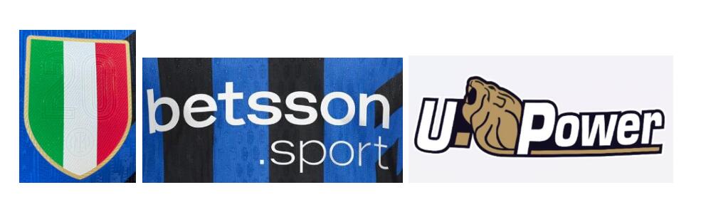 Scudetto(Inter Milan 20) Badge & betsson.sport (home) & U.Power (home)