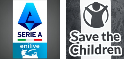 24/25 Serie A Badge & Save The Children Sponsor (home)